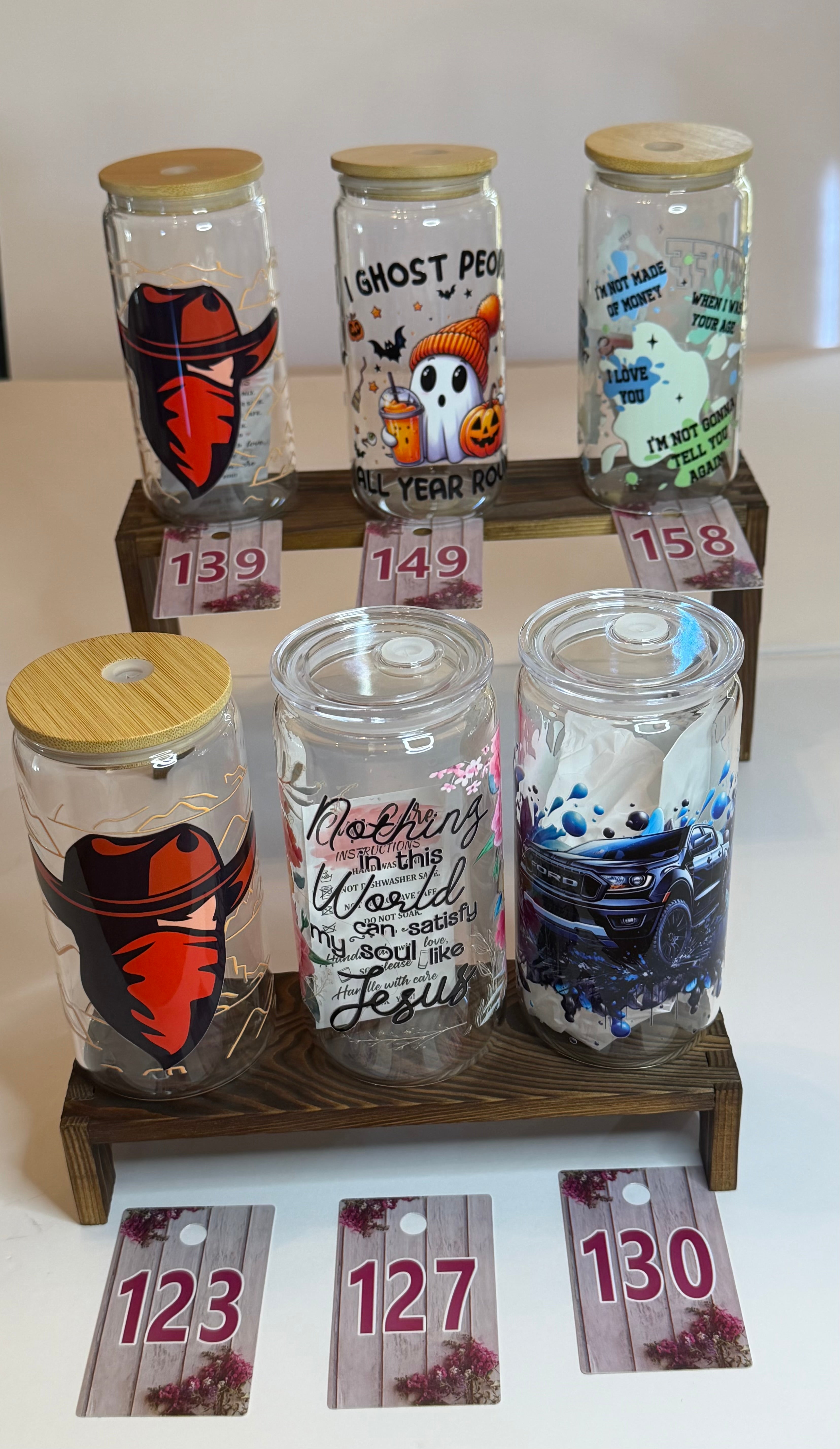 UV DTF Glass Tumblers