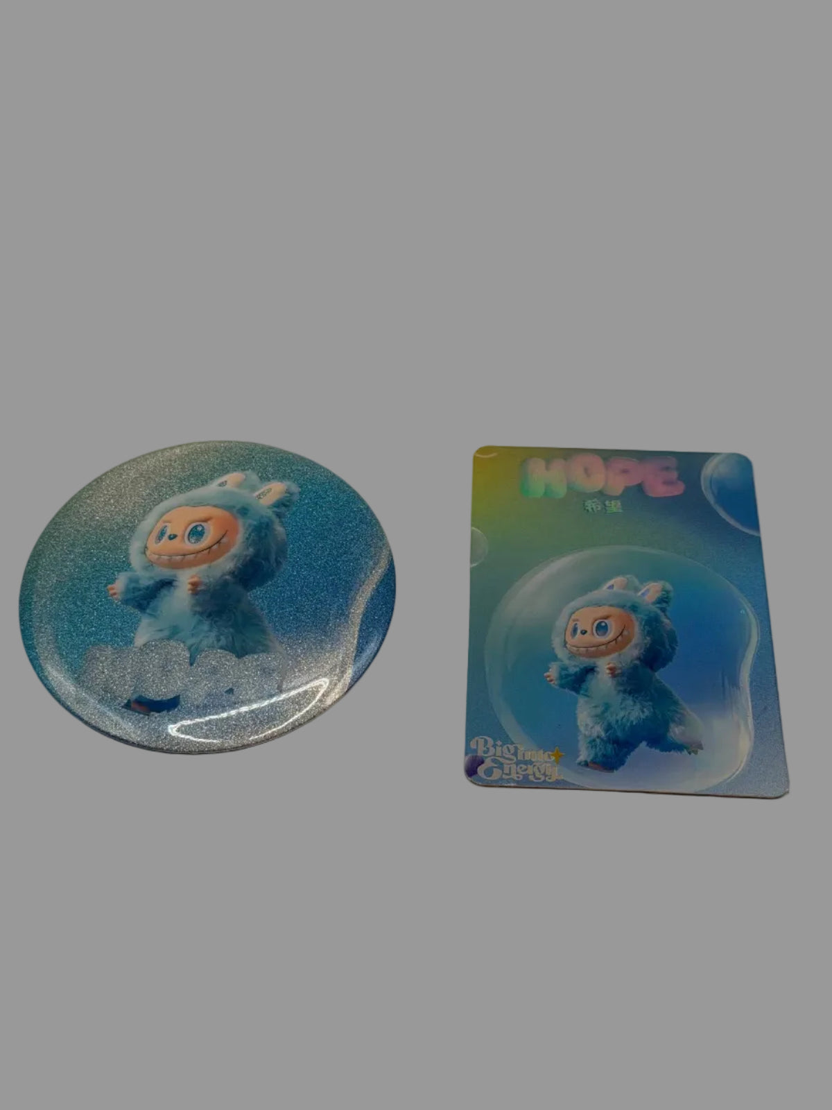 Labubu Hope Button Pin & Collectible Card