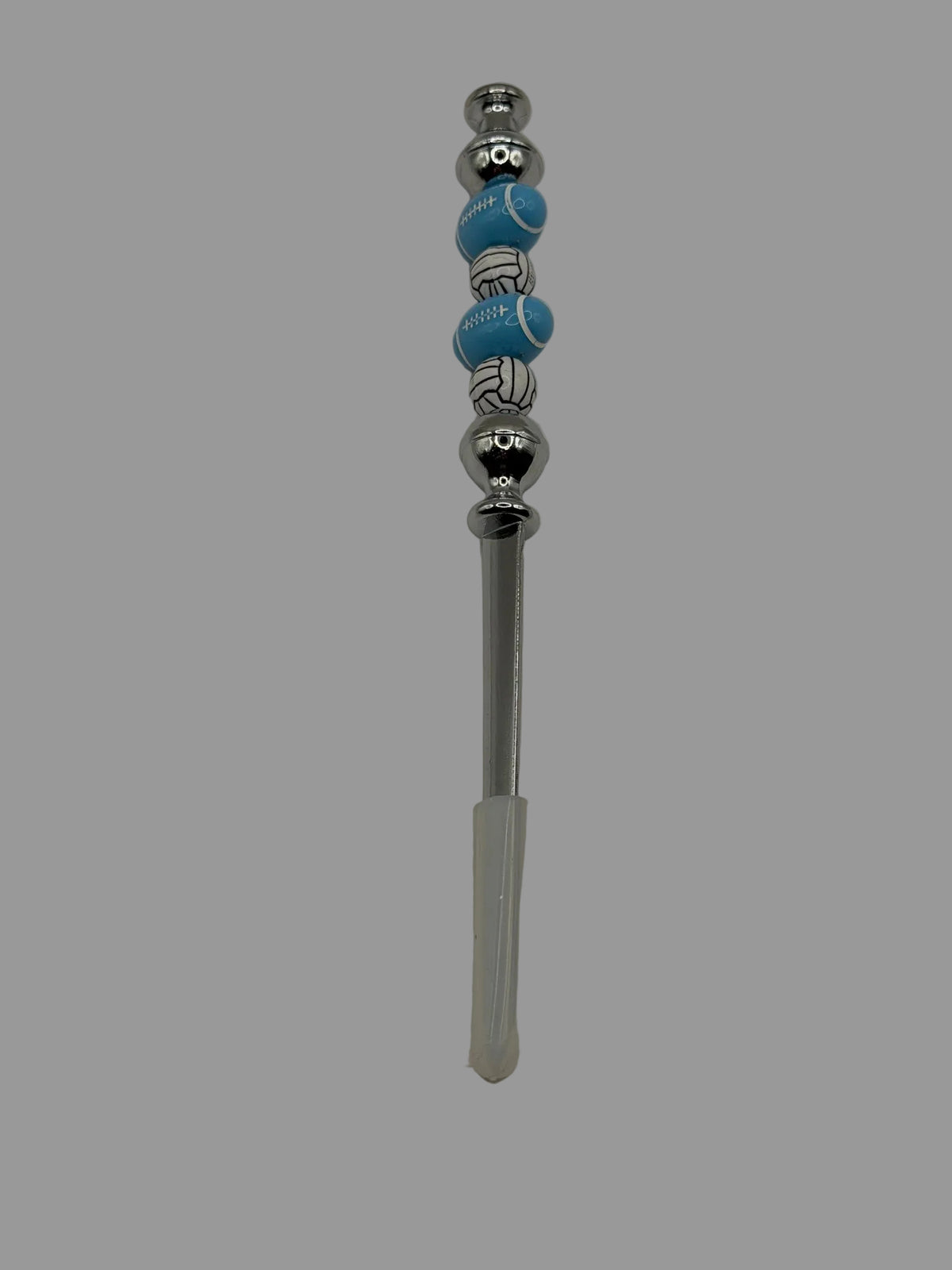 Blue Football & Volleyball Beaded Letter Opener