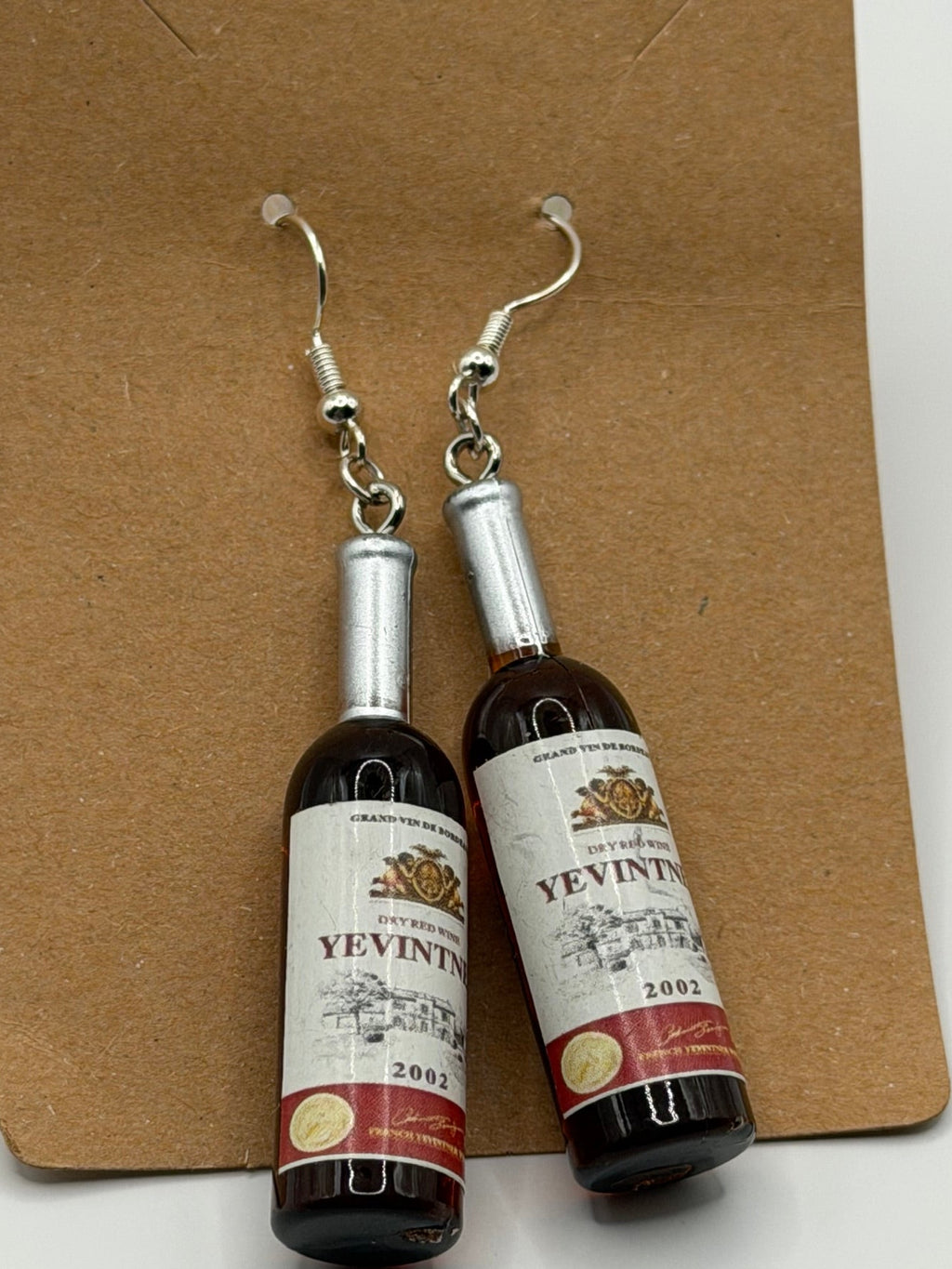 Wine Bottle Dangle Earrings