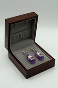 Purple Soda Bottle Dangle Earrings