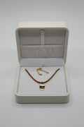 Brown Cord Coffee Cup Necklace