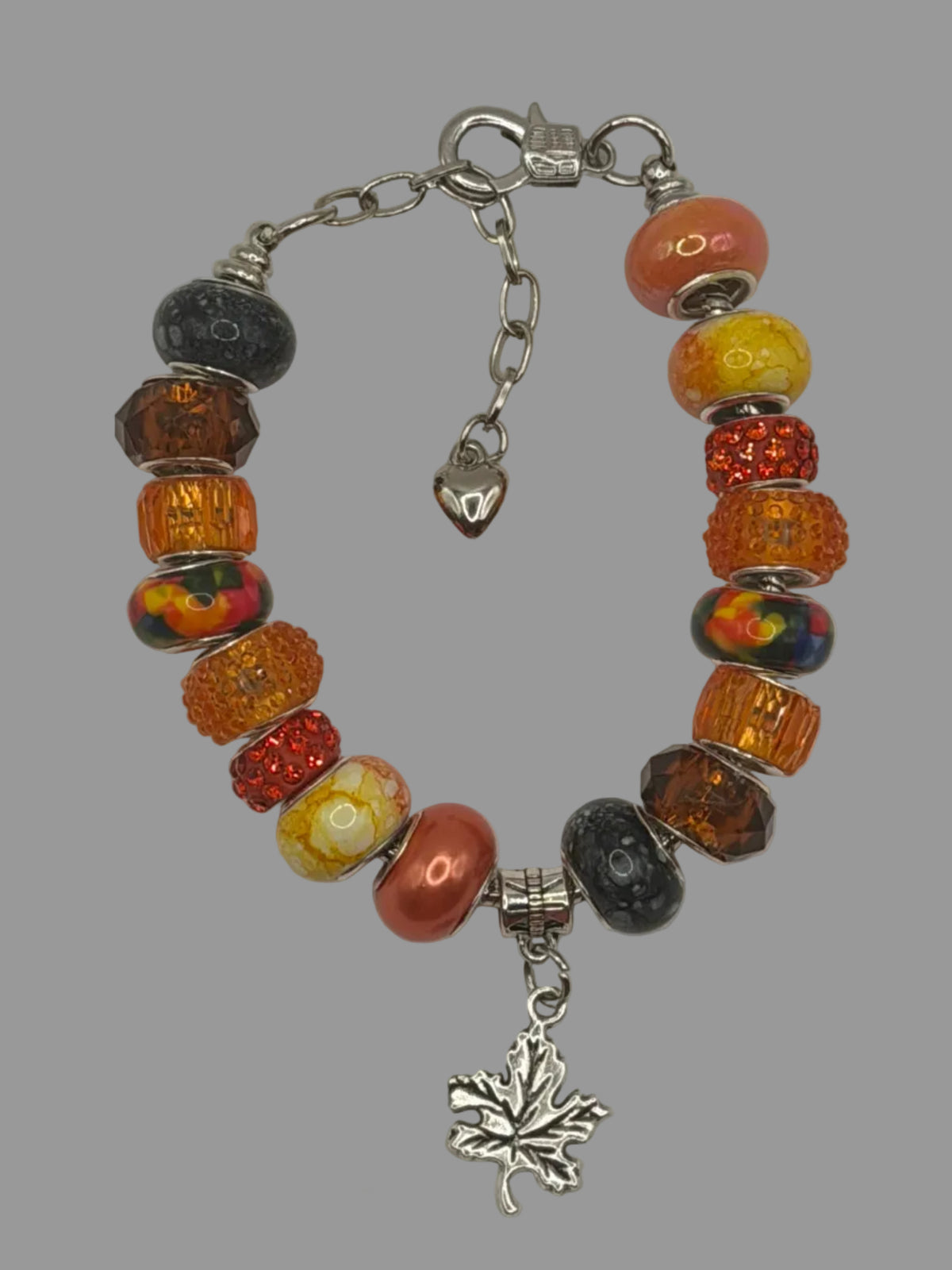 Autumn Harvest Maple Leaf Pandora-Style Bracelet