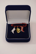 Handmade Red Western Cowboy Charm Pin Set