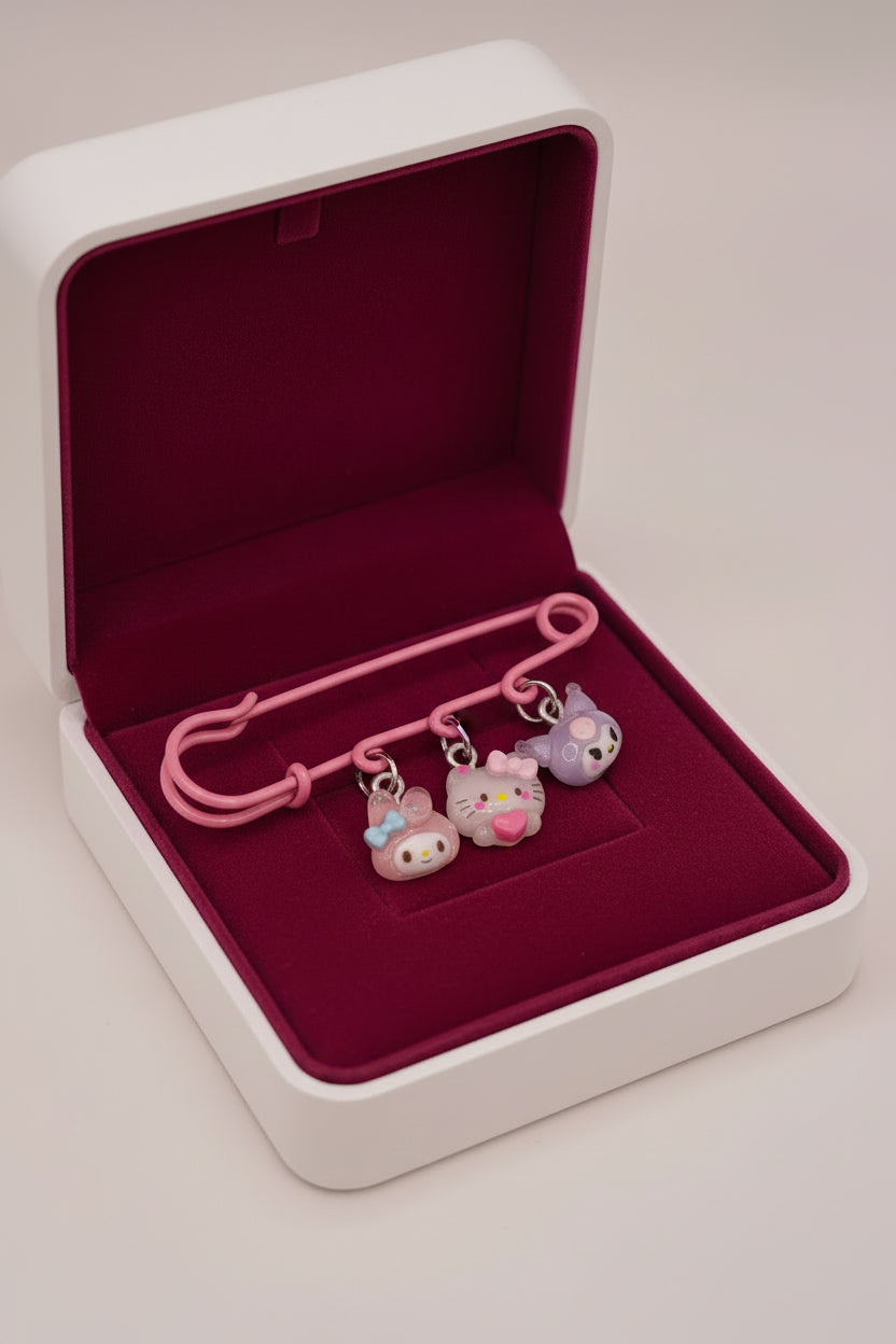 Handmade Hello Kitty Friends Charm Pin Set