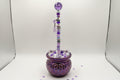 Purple Beaded Garden Wand Stake with Amethyst Ball Topper & Tree of Life Charm