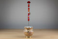 Red Beaded Garden Wand Stake with Tree of Life Charm