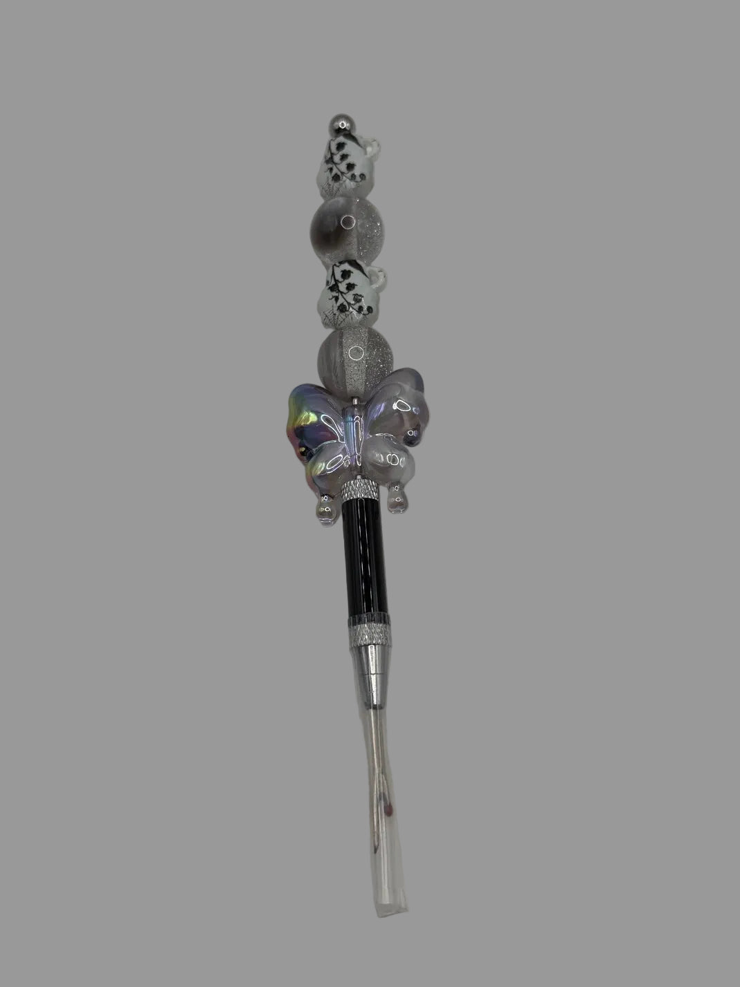 Black & Gray Butterfly Beaded Seam Ripper