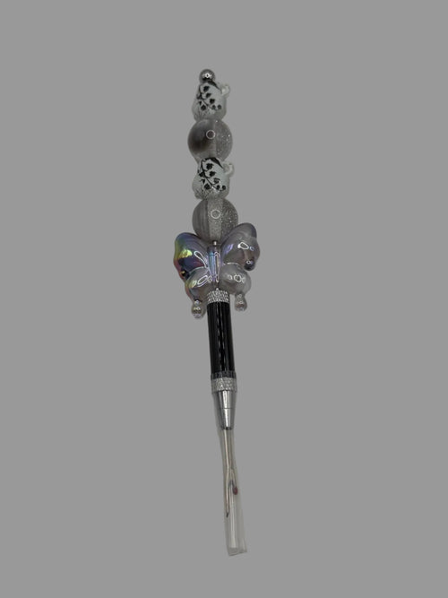 Black & Gray Butterfly Beaded Seam Ripper