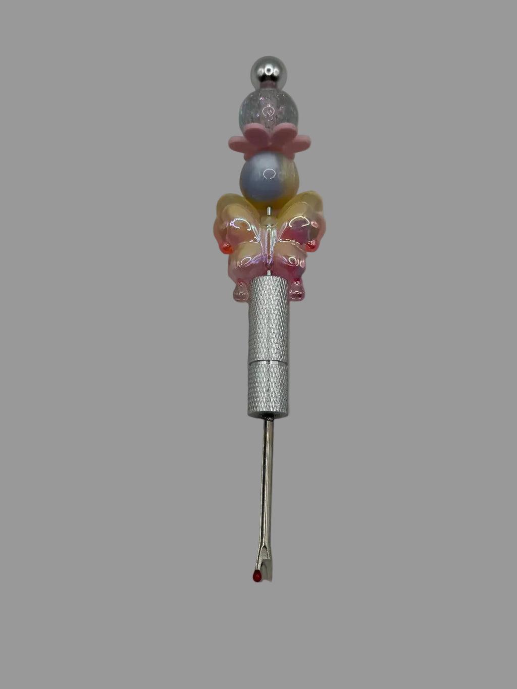 Pink & Teal Butterfly Pastel Beaded Seam Ripper